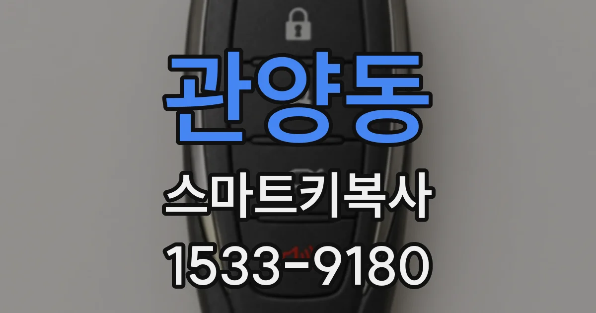 관양동 스마트키복사