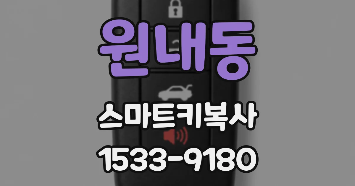 원내동 스마트키복사
