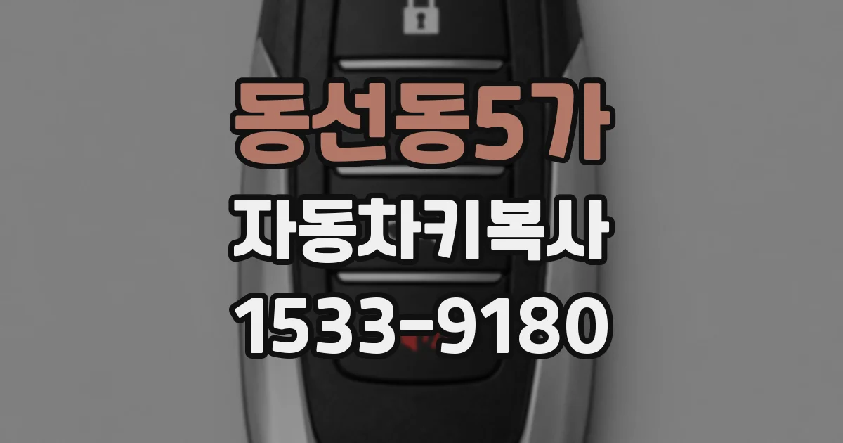동선동5가 자동차키복사