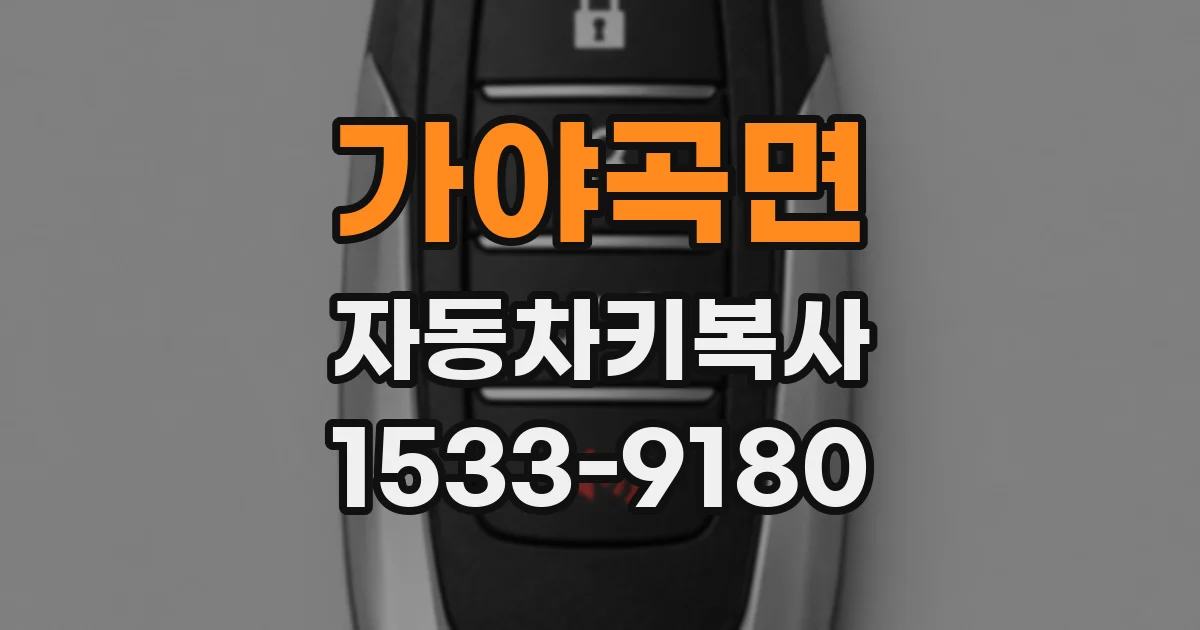 가야곡면 자동차키복사