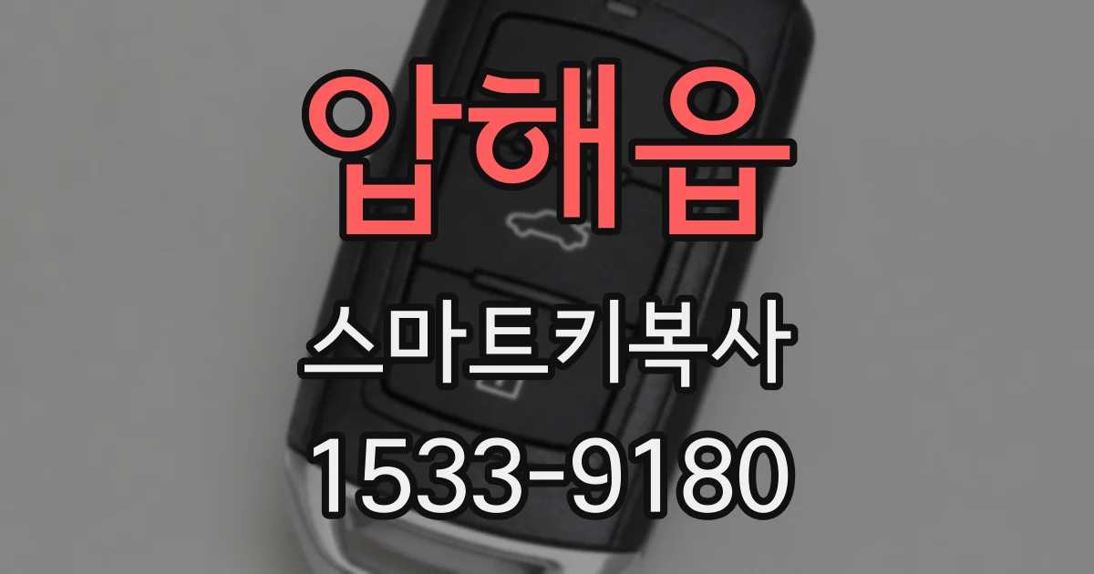 압해읍 스마트키복사