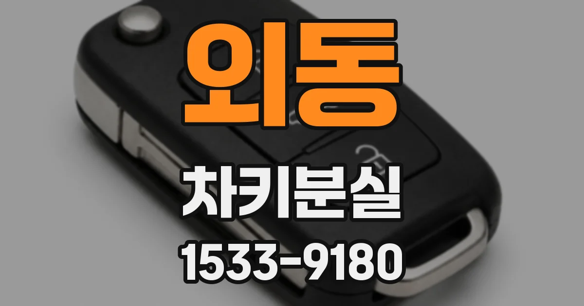 외동 차키분실