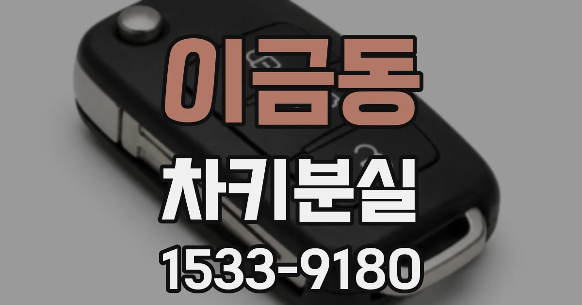 이금동 차키분실