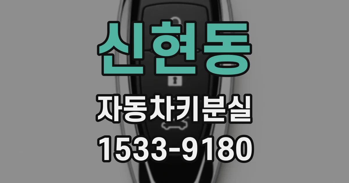신현동 자동차키분실
