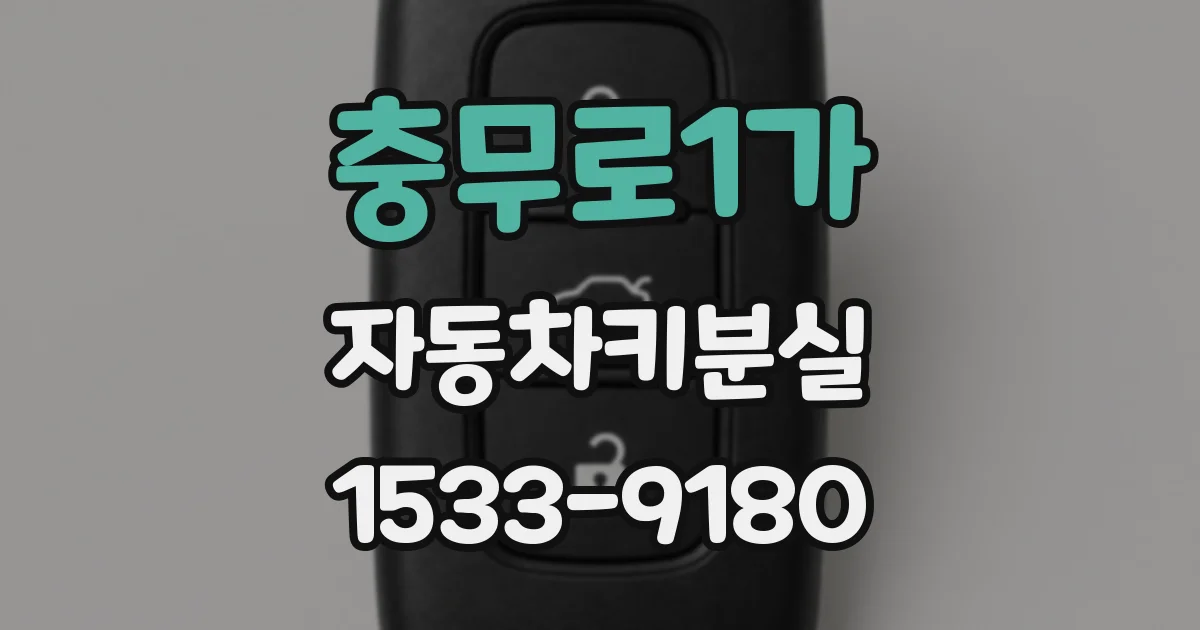 충무로1가 자동차키분실