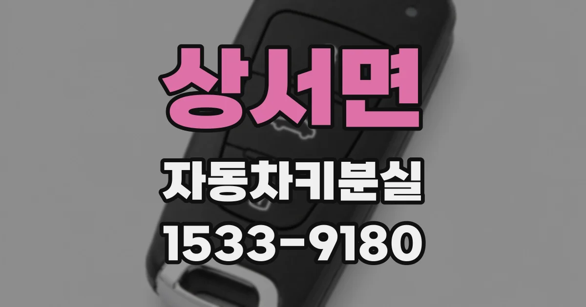상서면 자동차키분실