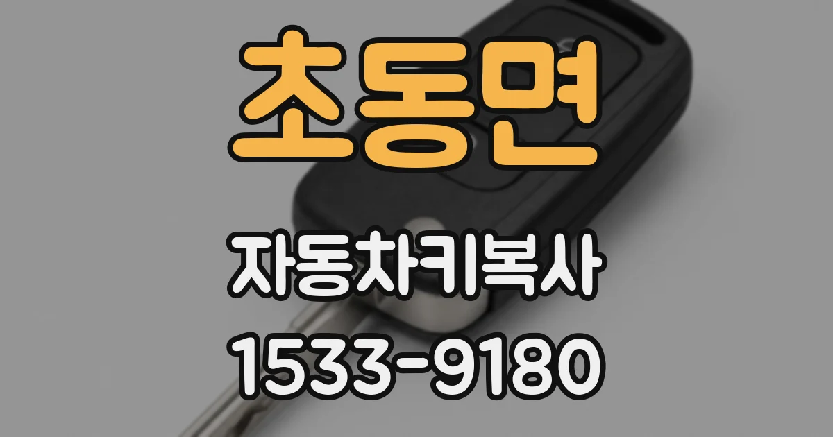초동면 자동차키복사