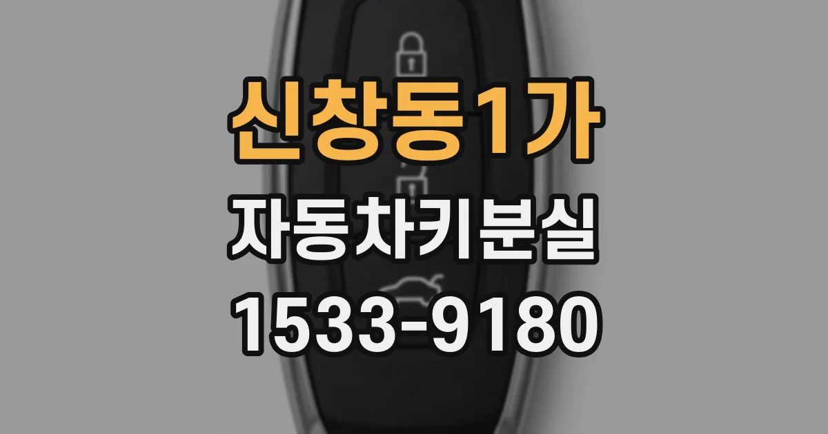 신창동1가 자동차키분실