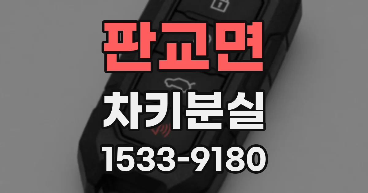 판교면 차키분실