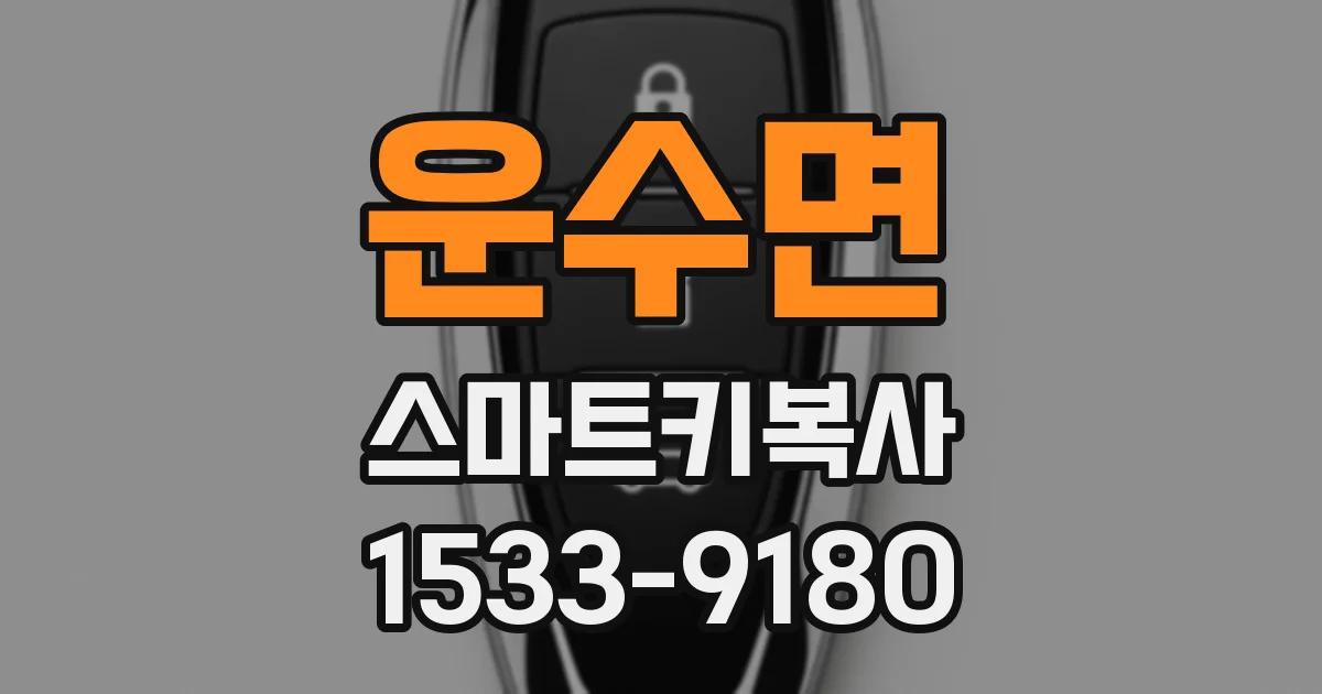 운수면 스마트키복사