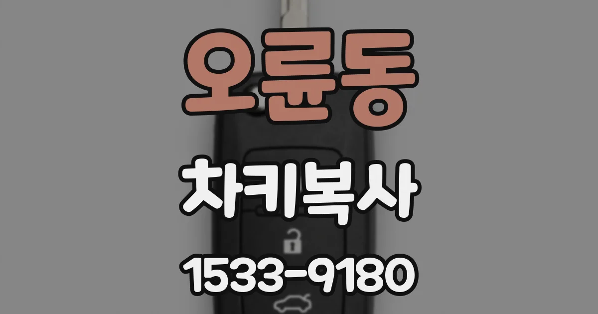 오륜동 차키복사