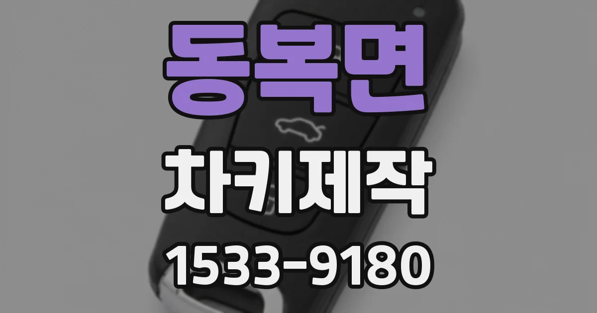 동복면 차키제작