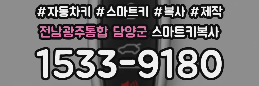 전남광주통합 담양군 스마트키복사