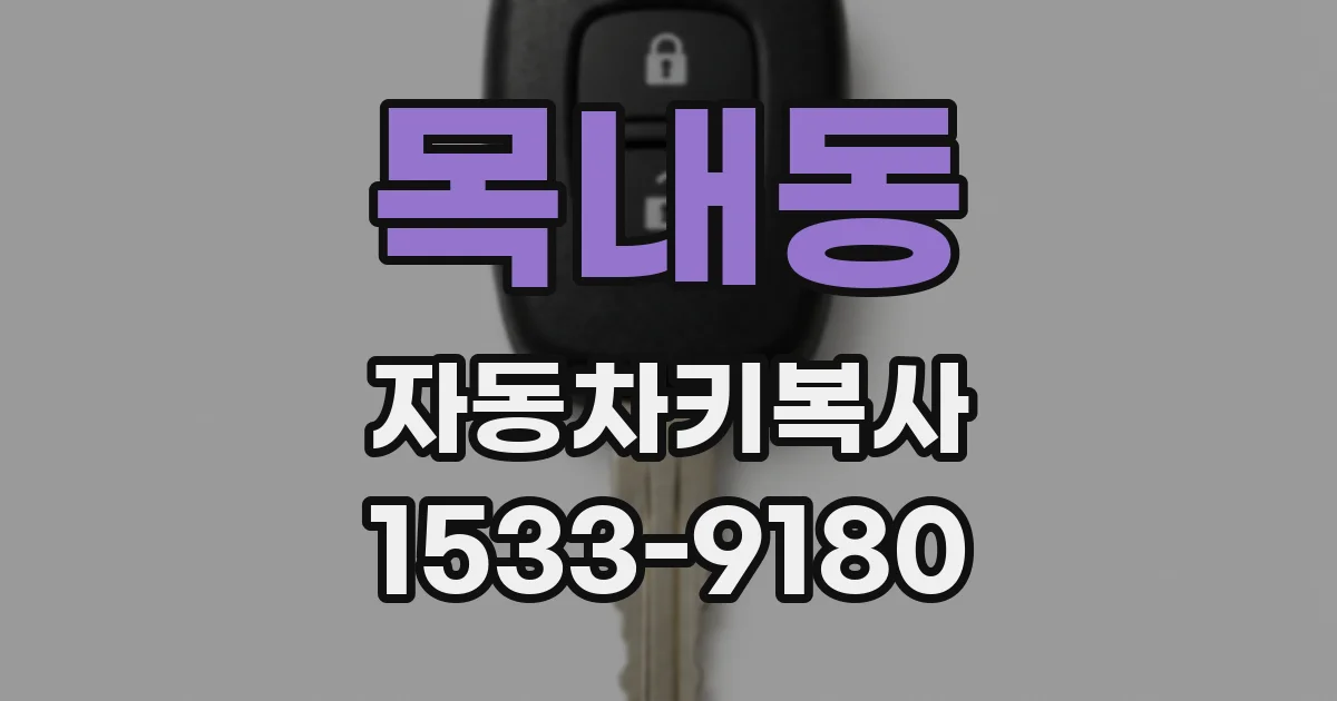 목내동 자동차키복사
