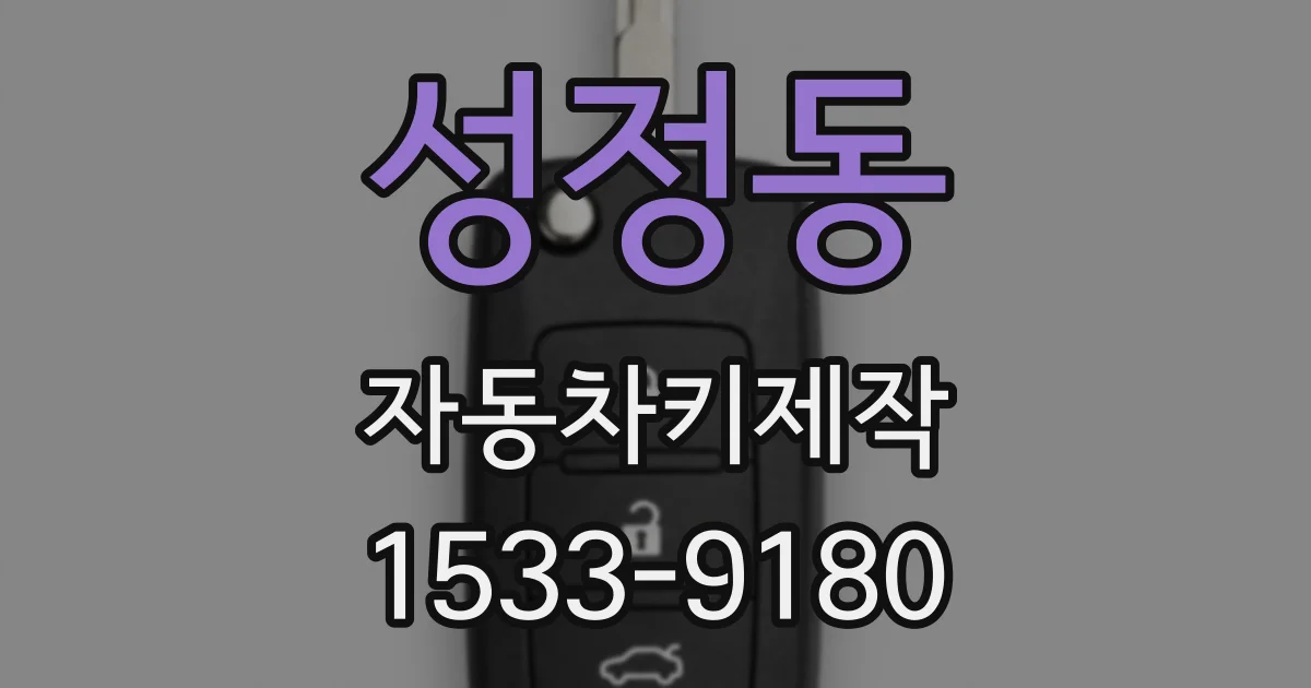 성정동 자동차키제작