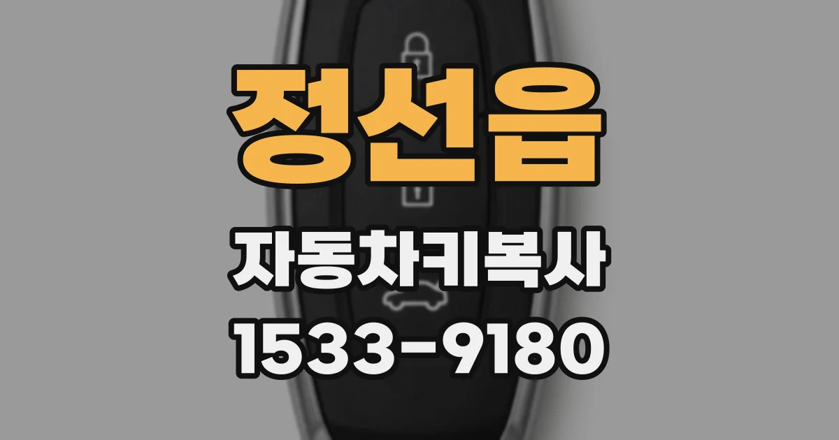 정선읍 자동차키복사
