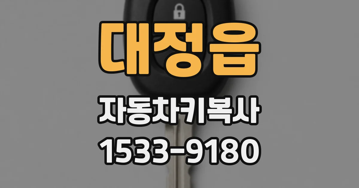 대정읍 자동차키복사