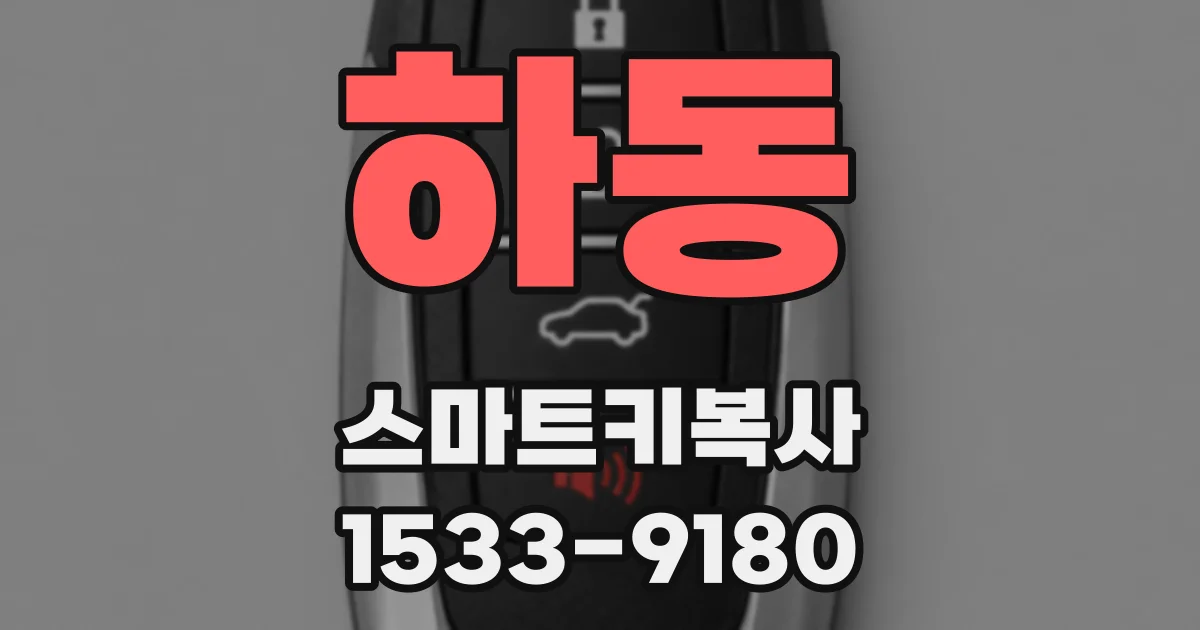 하동 스마트키복사