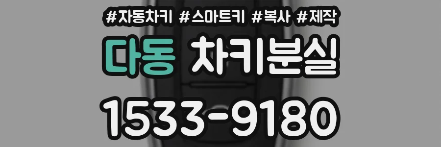 다동 차키분실
