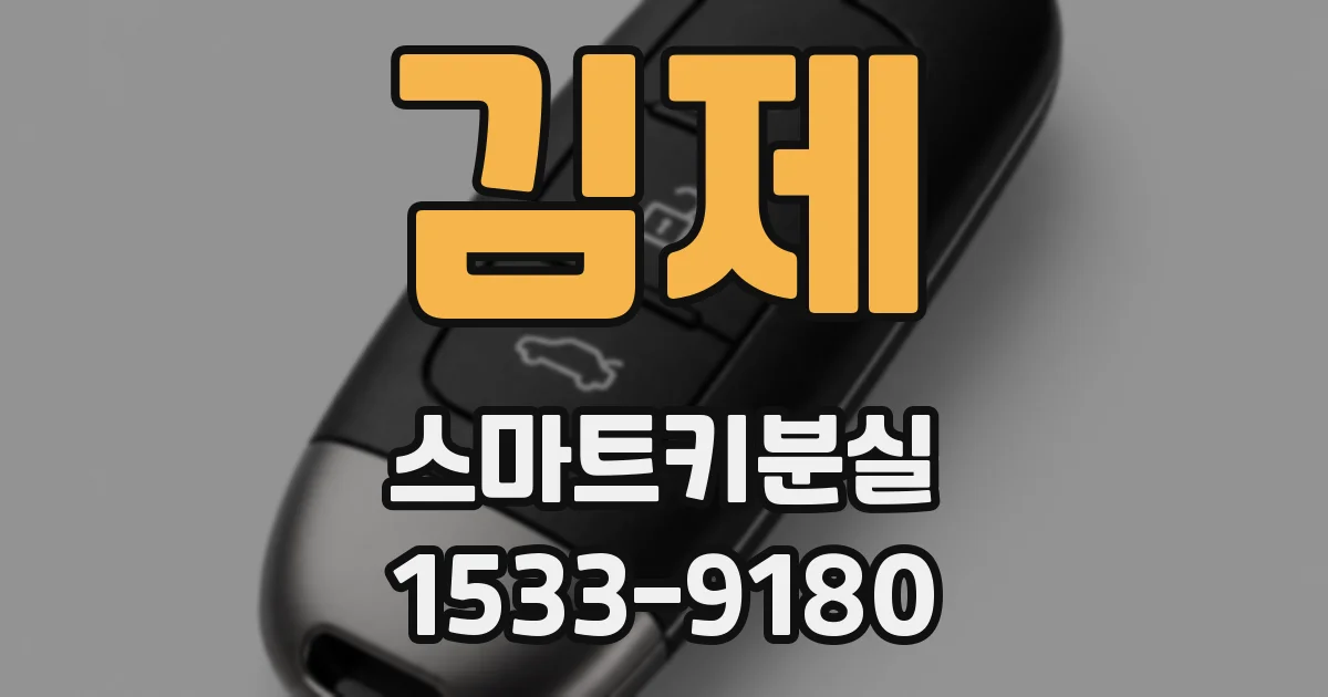 김제 스마트키분실