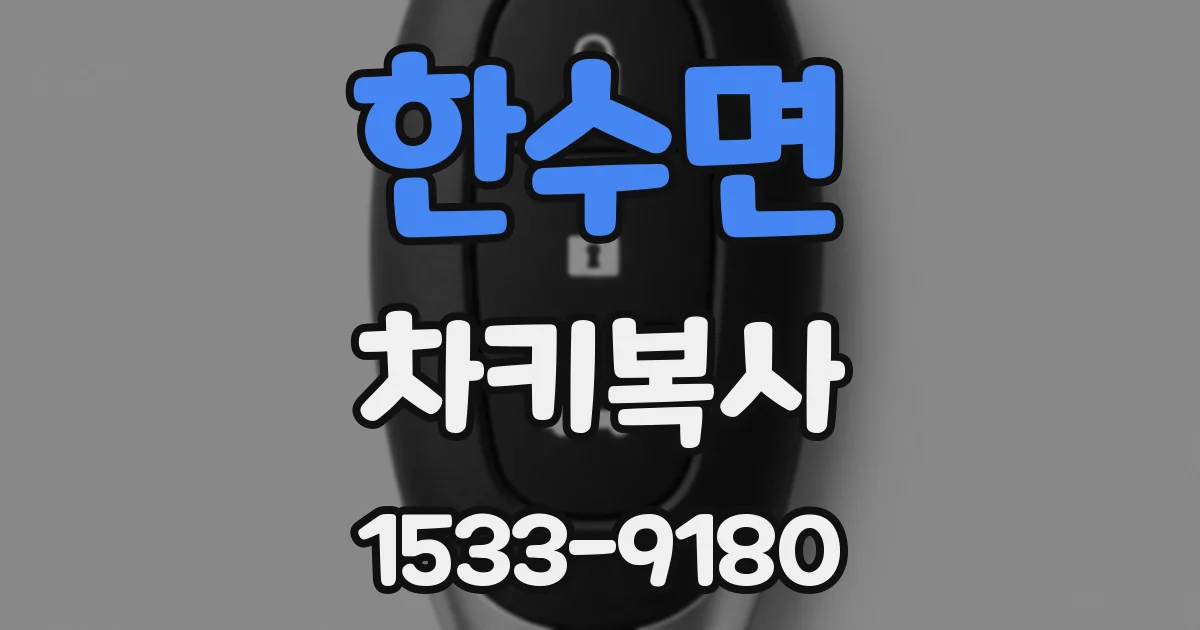 한수면 차키복사