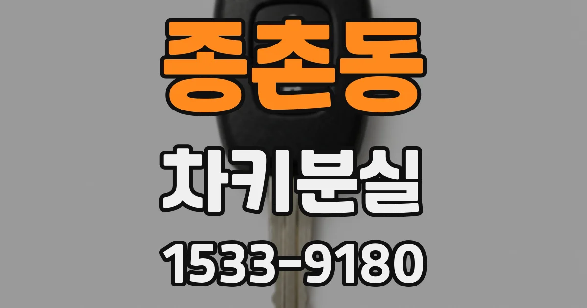 종촌동 차키분실