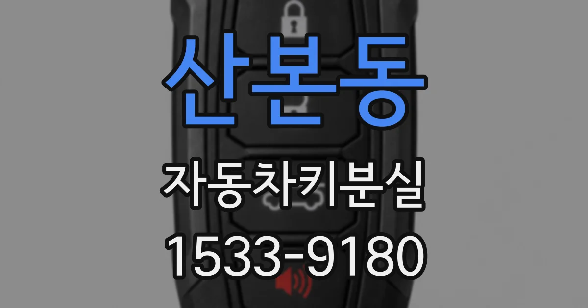 산본동 자동차키분실