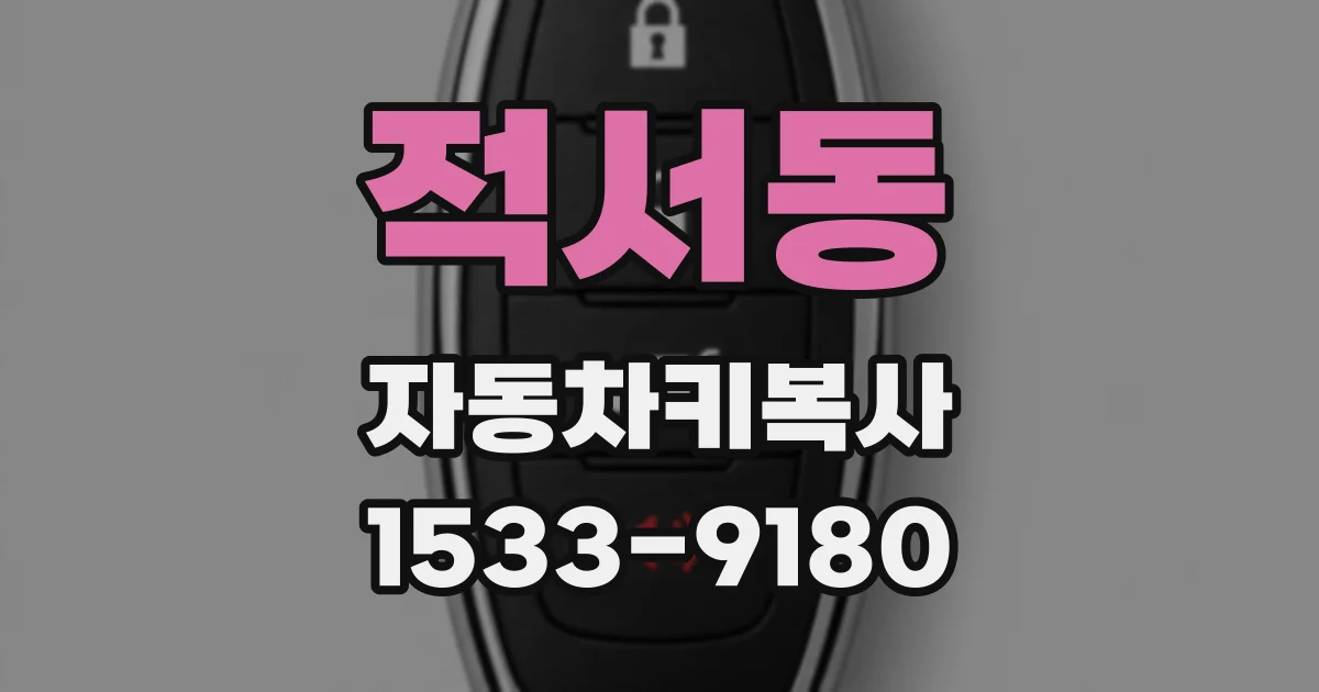 적서동 자동차키복사