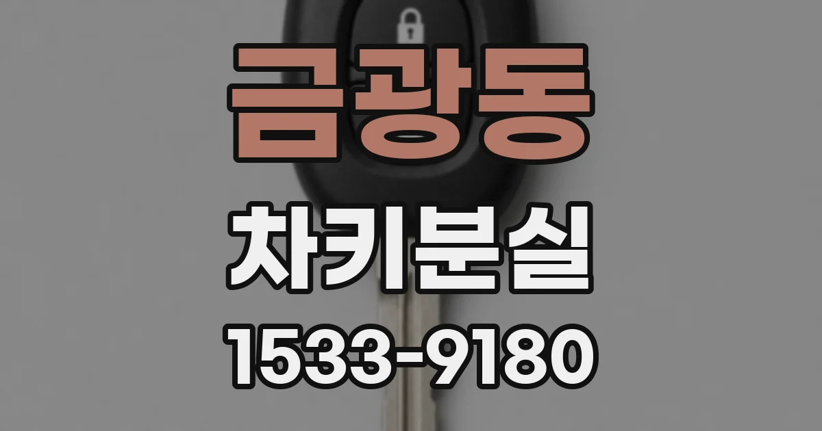 금광동 차키분실