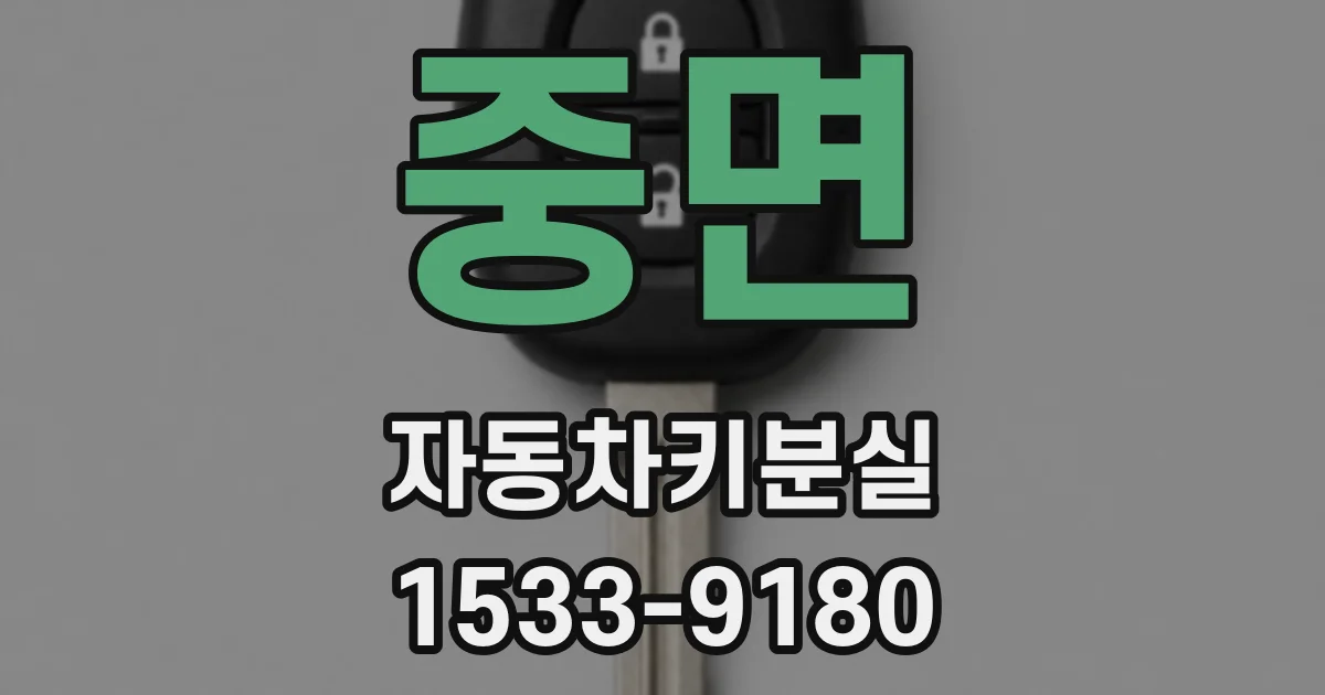 중면 자동차키분실