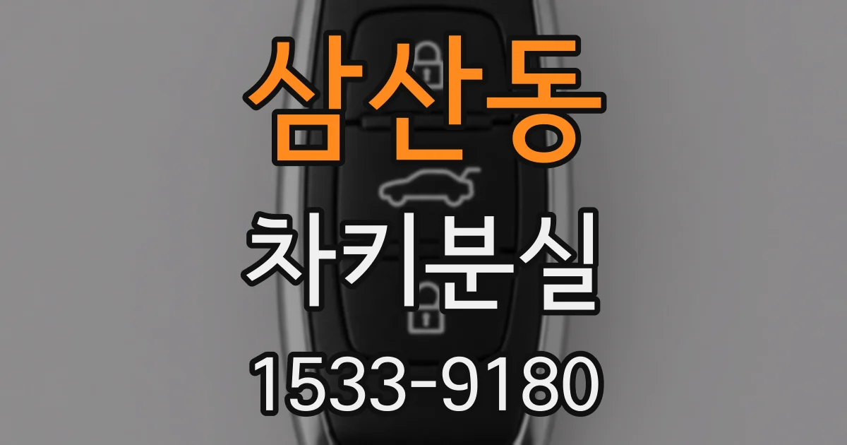 삼산동 차키분실