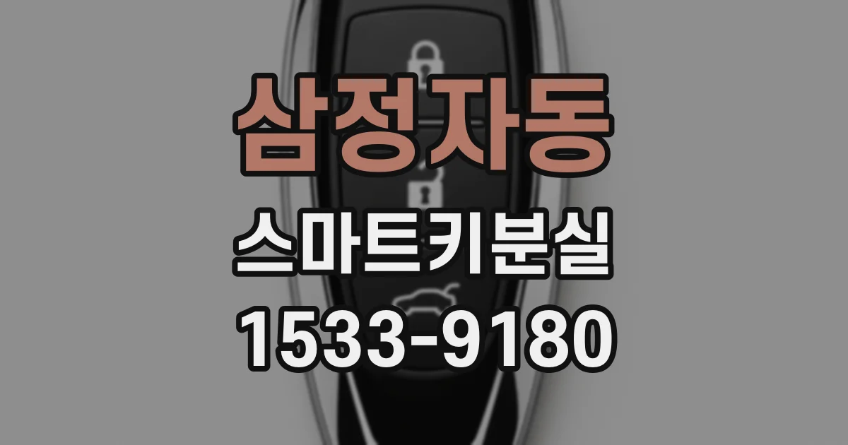 삼정자동 스마트키분실