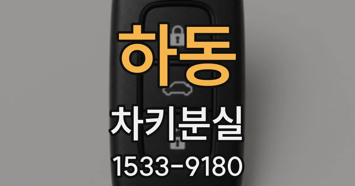 하동 차키분실