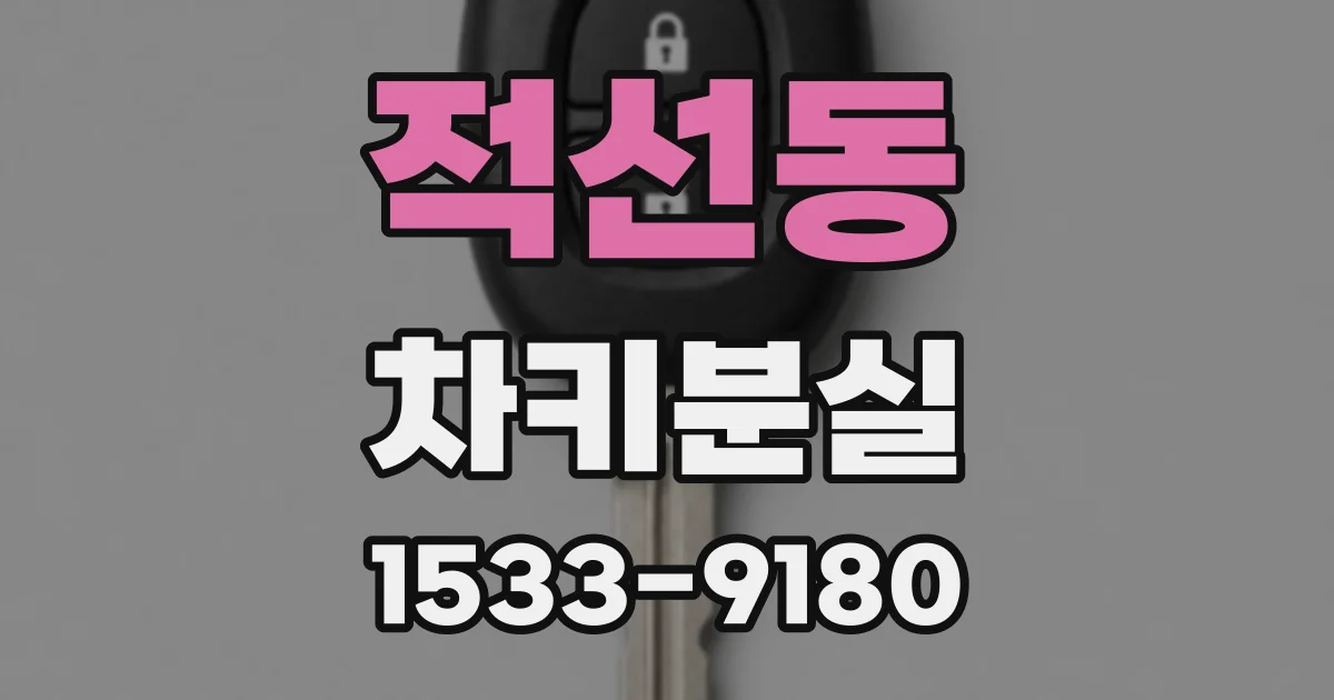 적선동 차키분실