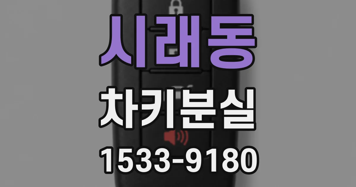 시래동 차키분실
