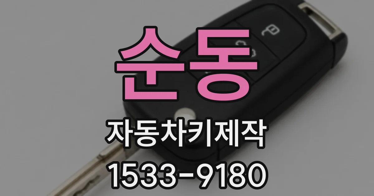 순동 자동차키제작