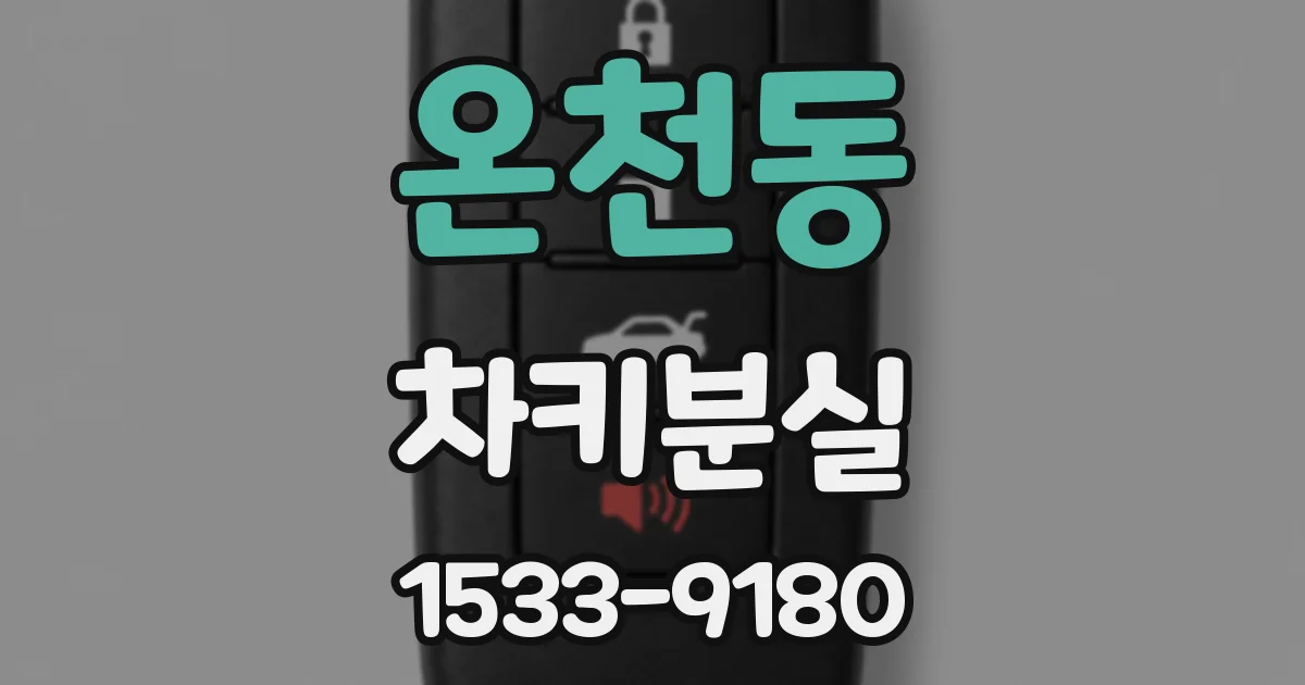 온천동 차키분실