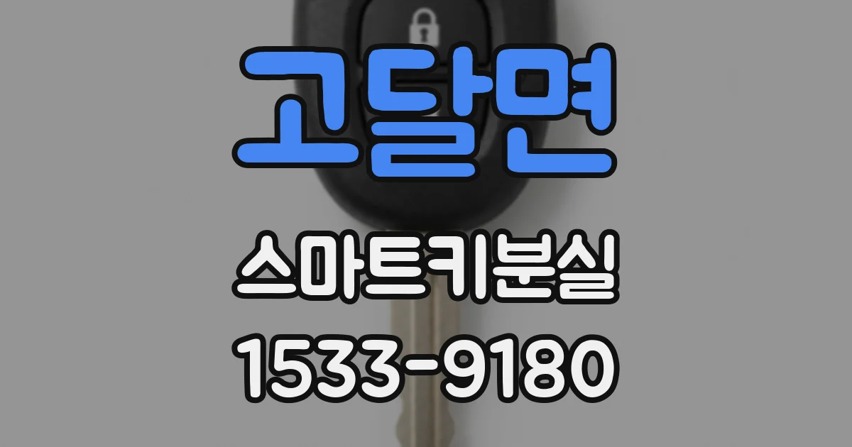 고달면 스마트키분실