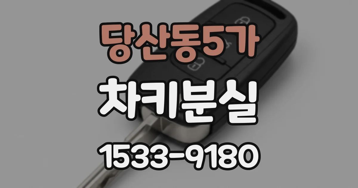당산동5가 차키분실