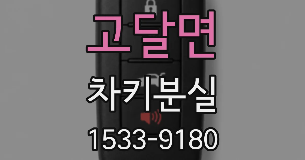 고달면 차키분실