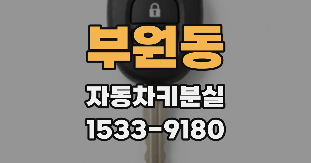 부원동 자동차키분실