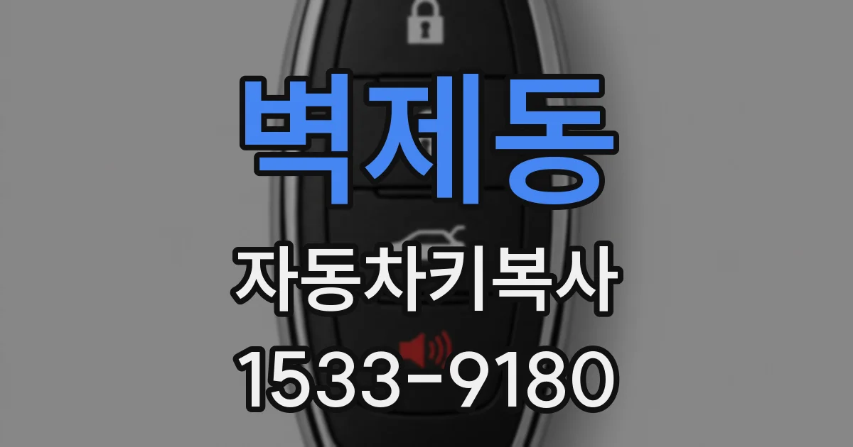 벽제동 자동차키복사