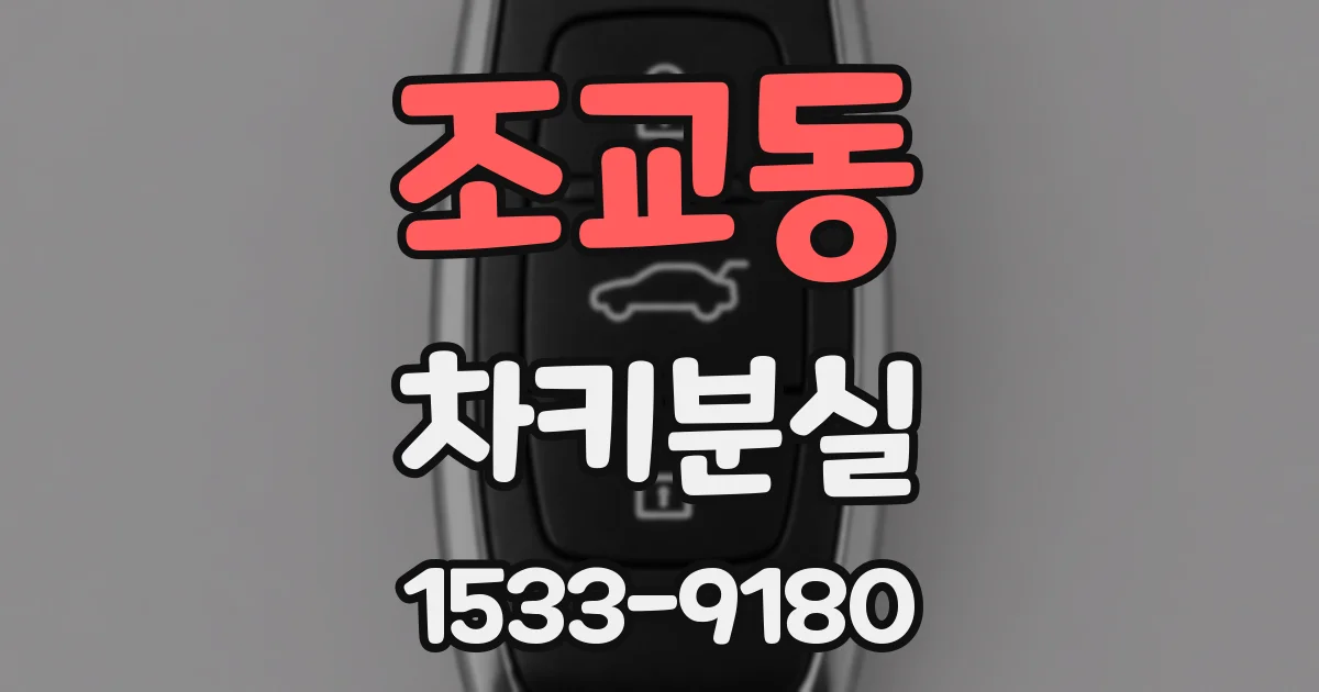 조교동 차키분실