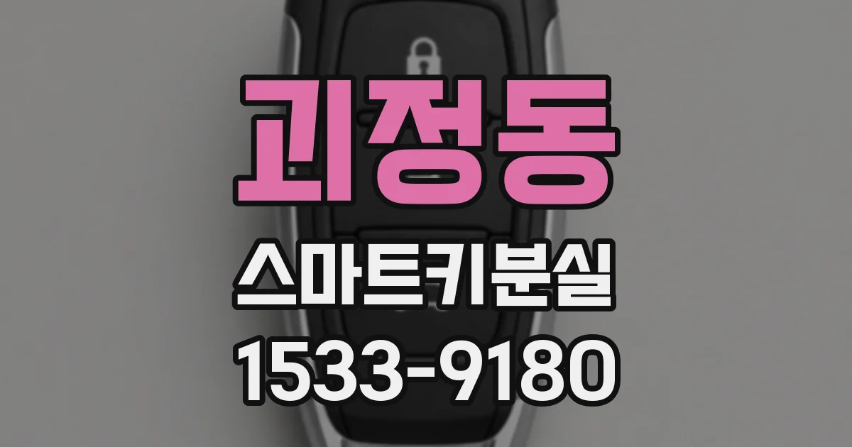 괴정동 스마트키분실