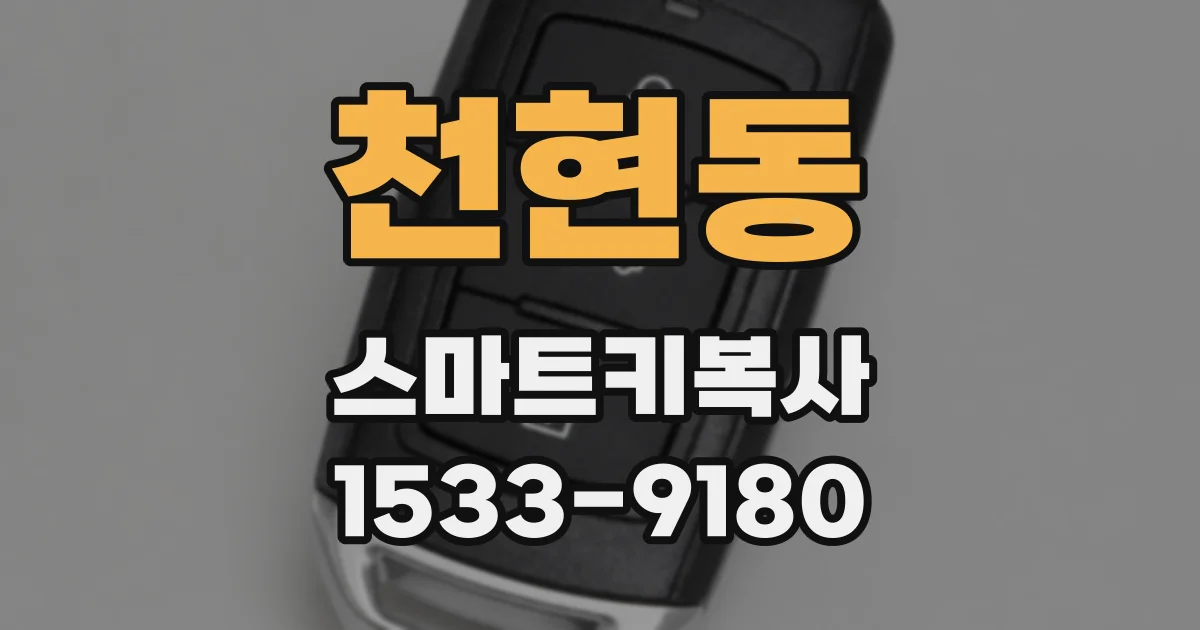 천현동 스마트키복사
