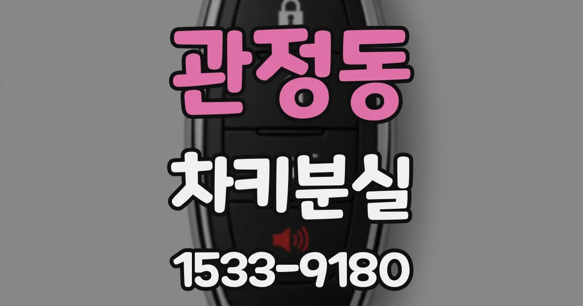 관정동 차키분실