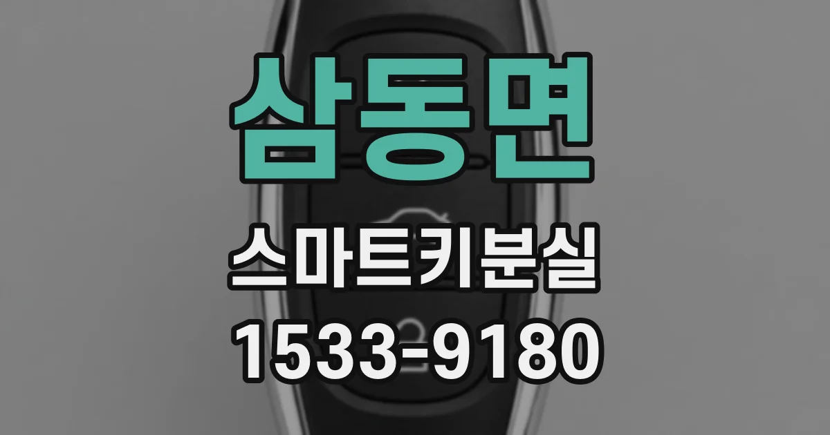 삼동면 스마트키분실