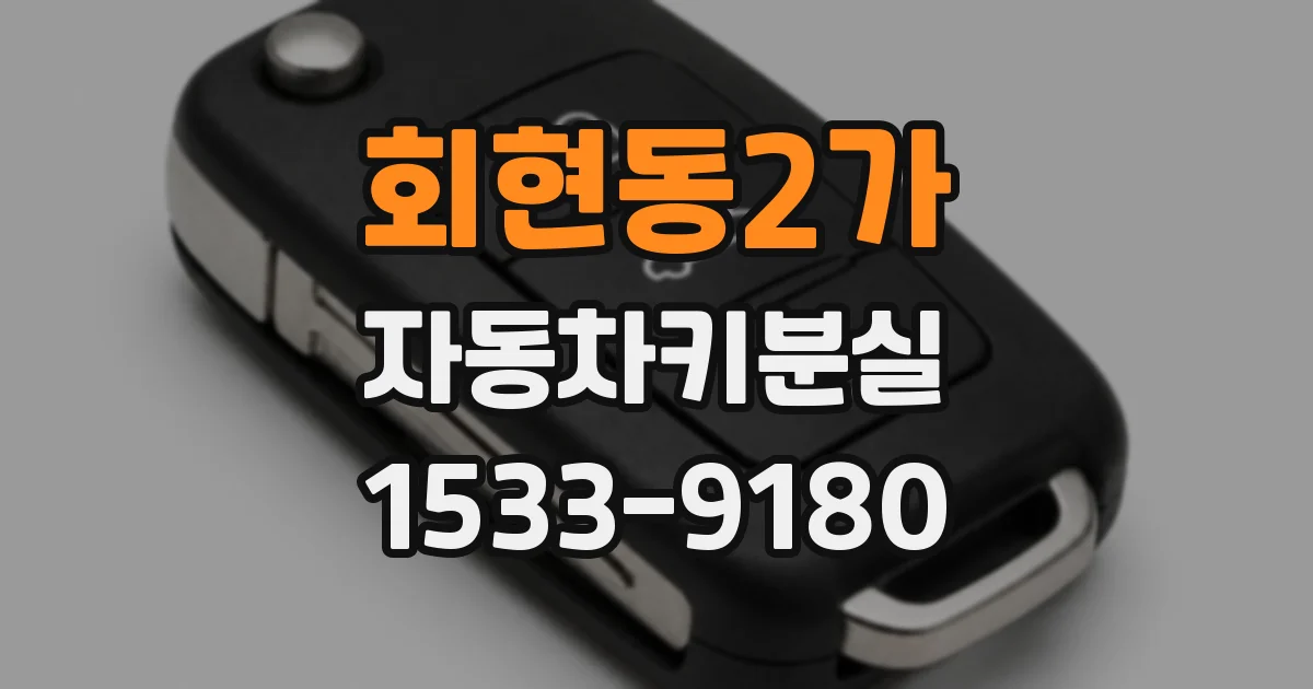 회현동2가 자동차키분실