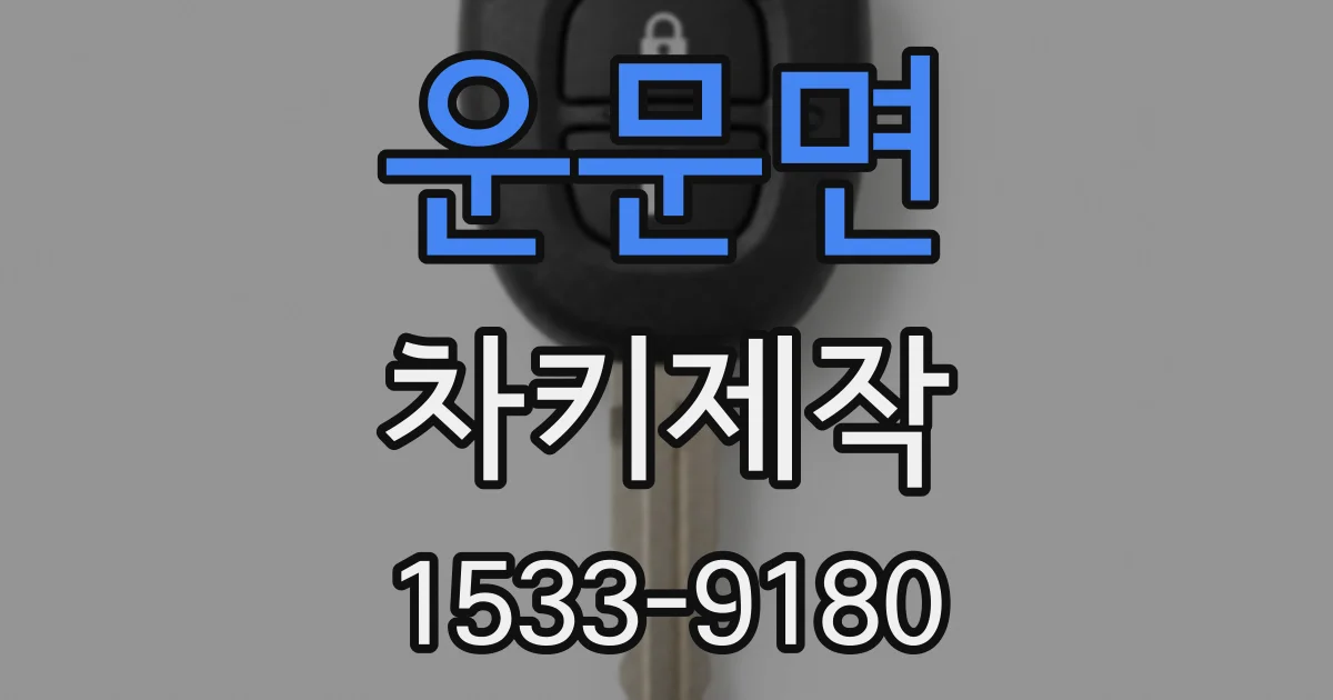 운문면 차키제작