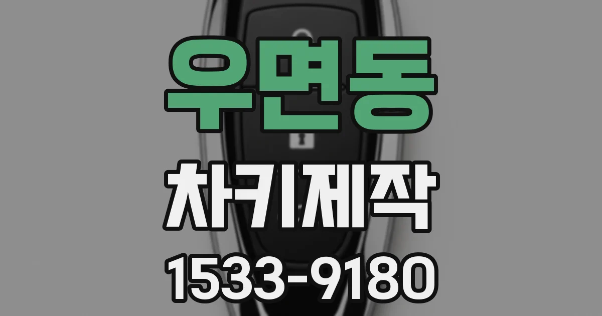 우면동 차키제작